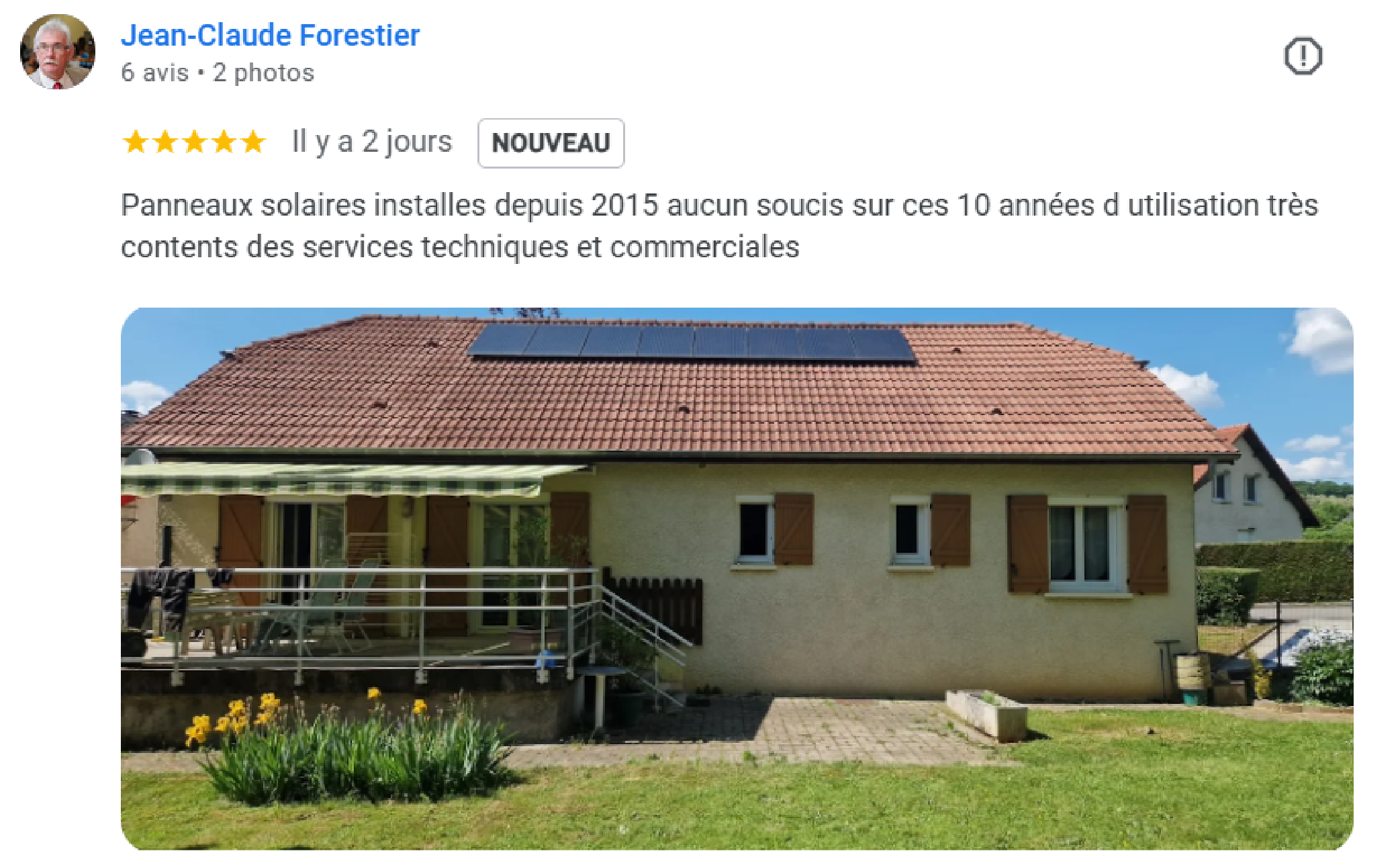 Avis 5 étoiles recommandant les services Domuneo