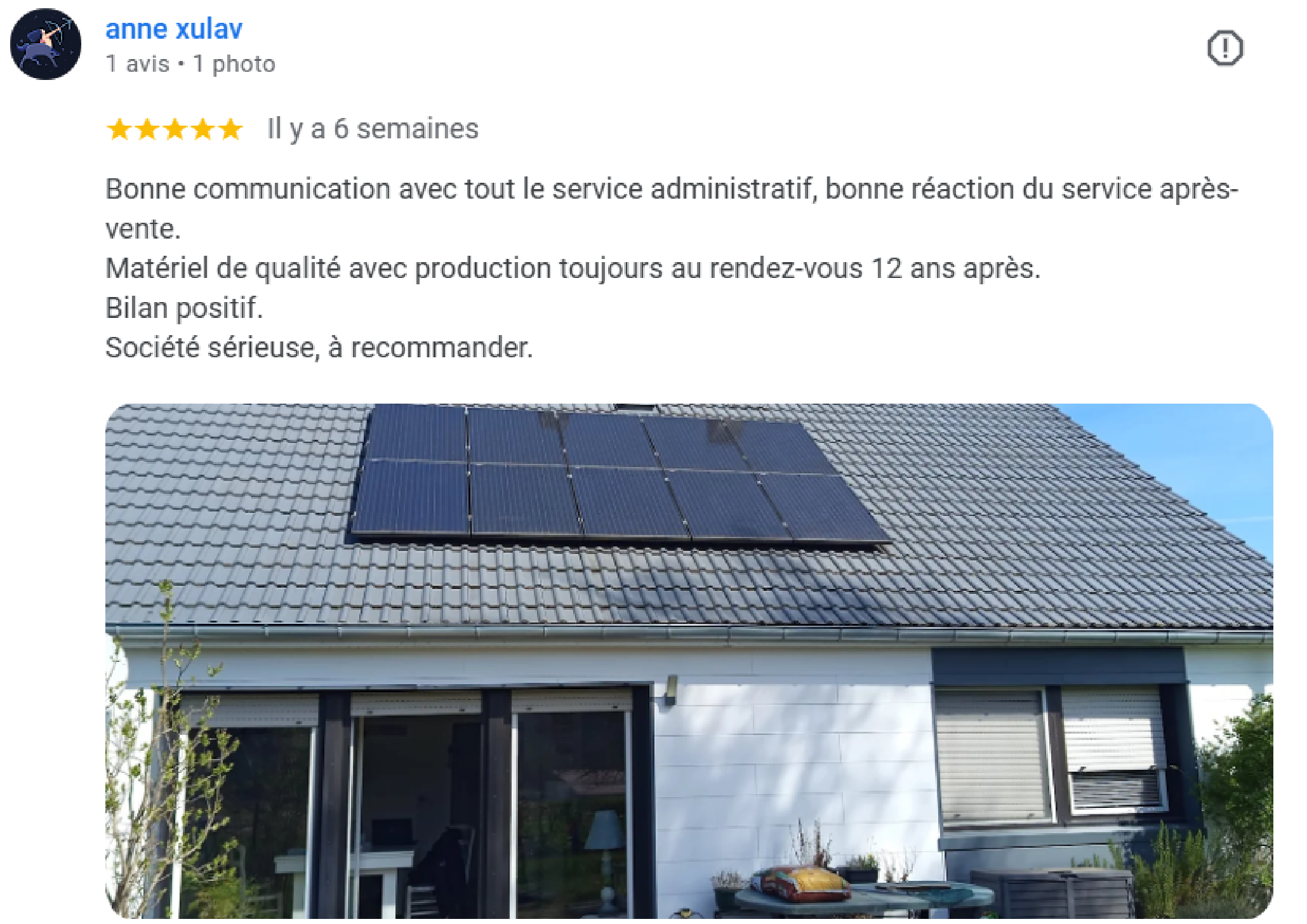 Avis 5 étoiles recommandant les services Domuneo