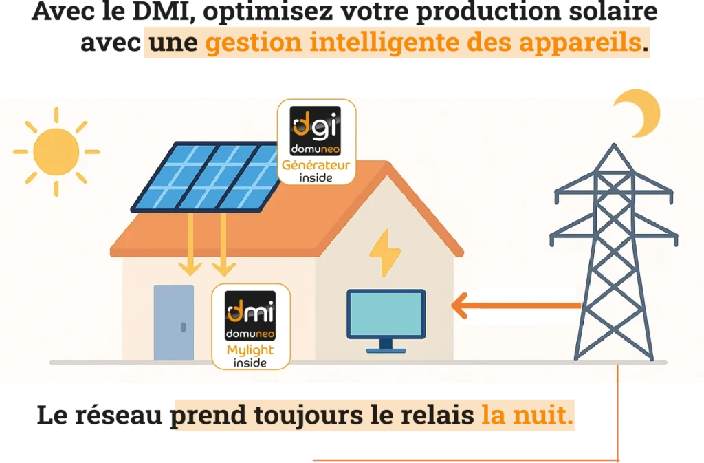 Schéma simplifié illustrant le fonctionnement de Domuneo-Mylight-Inside - DMI